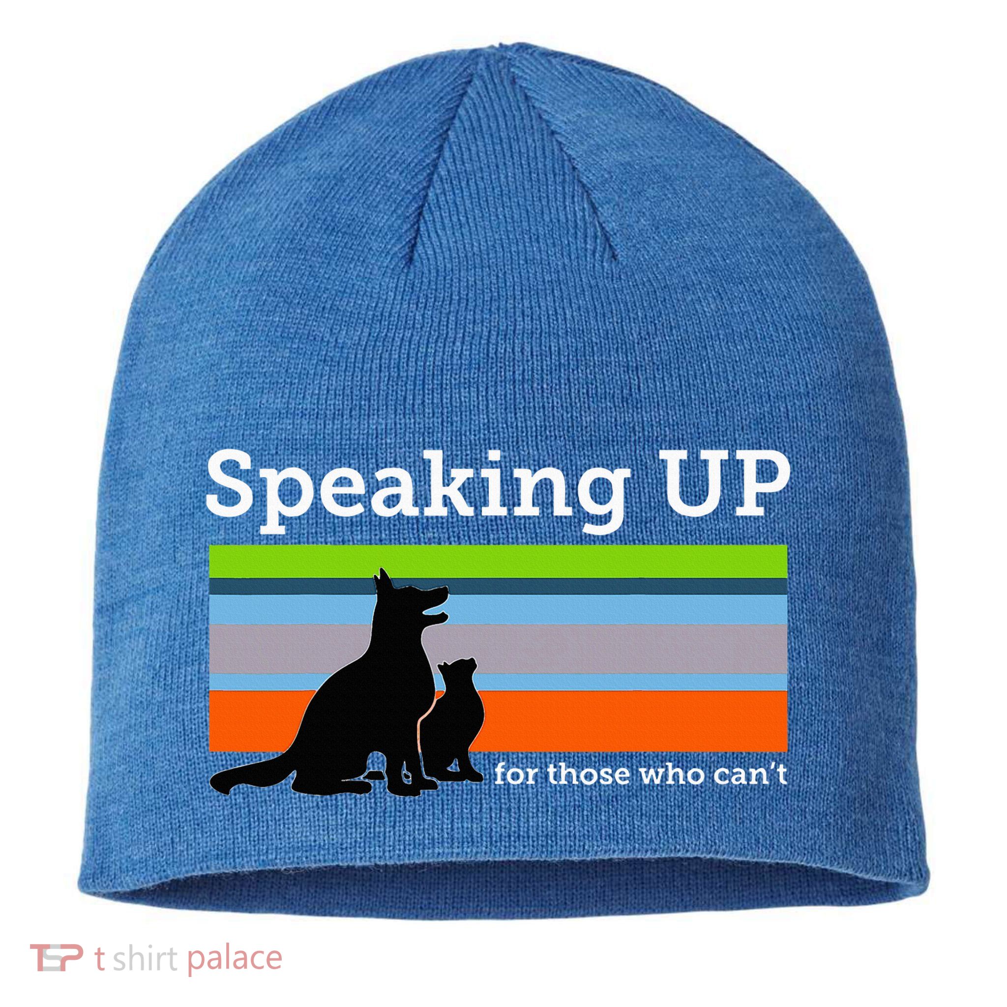 Speaking Up For Those Who CanT Stop Animal Abuse Awareness Sustainable Beanie