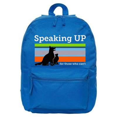 Speaking Up For Those Who CanT Stop Animal Abuse Awareness 16 in Basic Backpack
