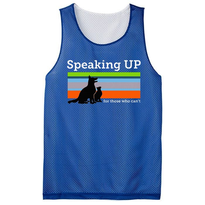 Speaking Up For Those Who CanT Stop Animal Abuse Awareness Mesh Reversible Basketball Jersey Tank