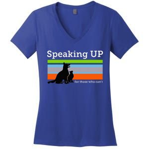 Speaking Up For Those Who CanT Stop Animal Abuse Awareness Women's V-Neck T-Shirt