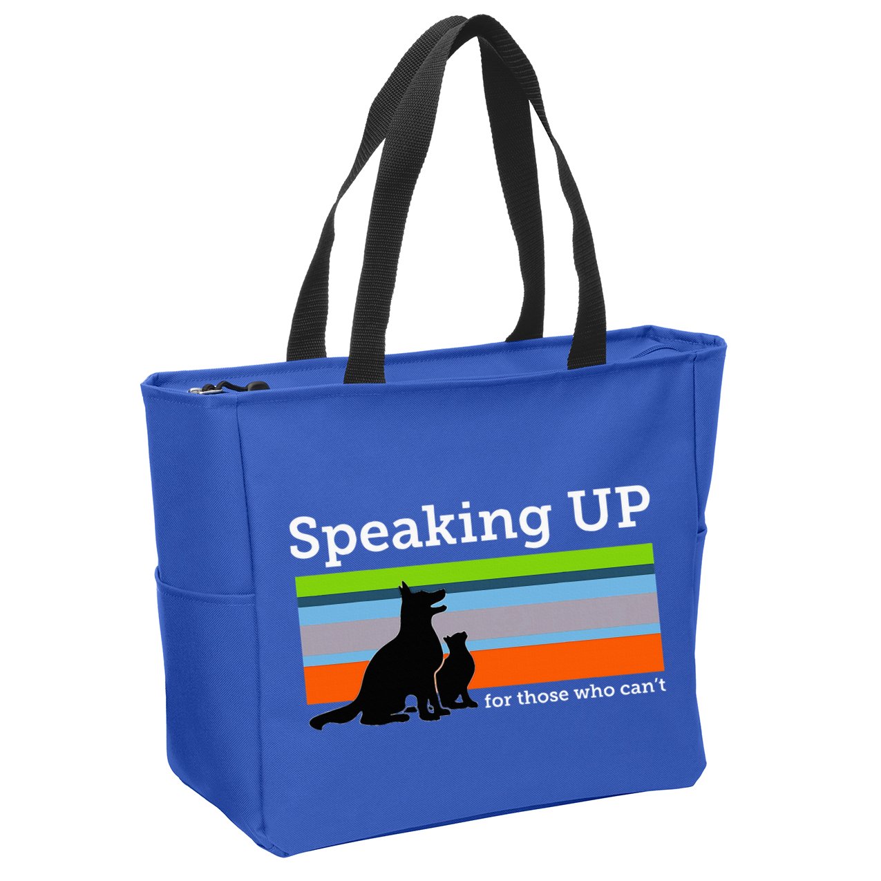 Speaking Up For Those Who CanT Stop Animal Abuse Awareness Zip Tote Bag