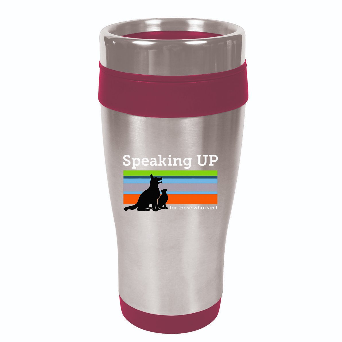 Speaking Up For Those Who CanT Stop Animal Abuse Awareness 16oz Travel Tumbler