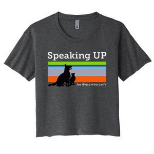 Speaking Up For Those Who CanT Stop Animal Abuse Awareness Women's Crop Top Tee