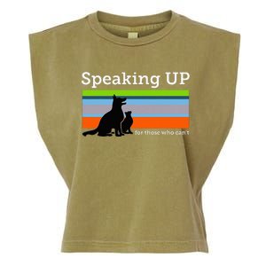 Speaking Up For Those Who CanT Stop Animal Abuse Awareness Garment-Dyed Women's Muscle Tee