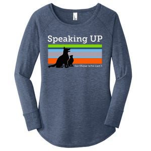 Speaking Up For Those Who CanT Stop Animal Abuse Awareness Women's Perfect Tri Tunic Long Sleeve Shirt