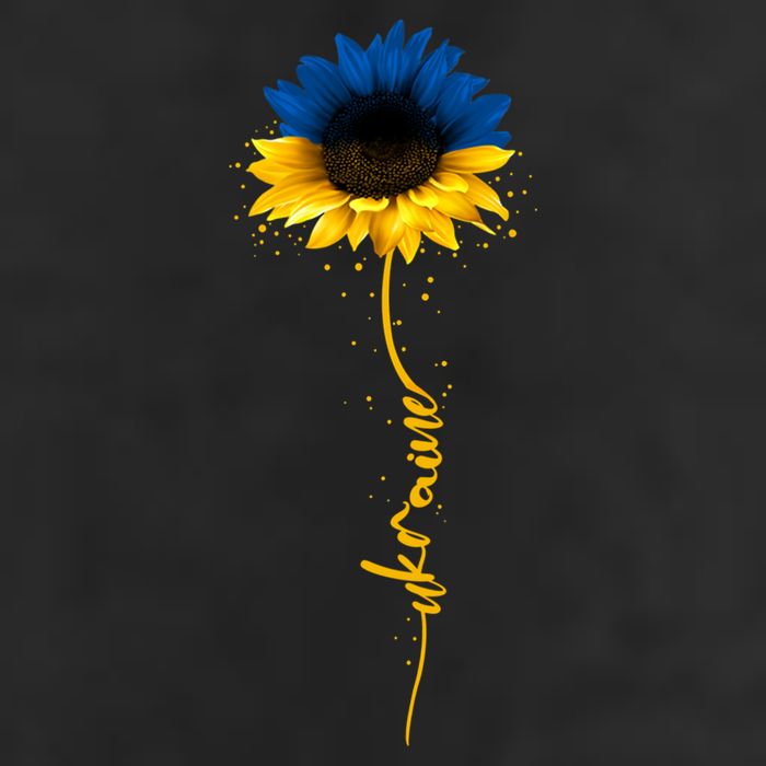 Sunflower Ukrainian Flag Tee I Stand With Ukraine Peace Gift 7 Panel Mesh Trucker Snapback Hat
