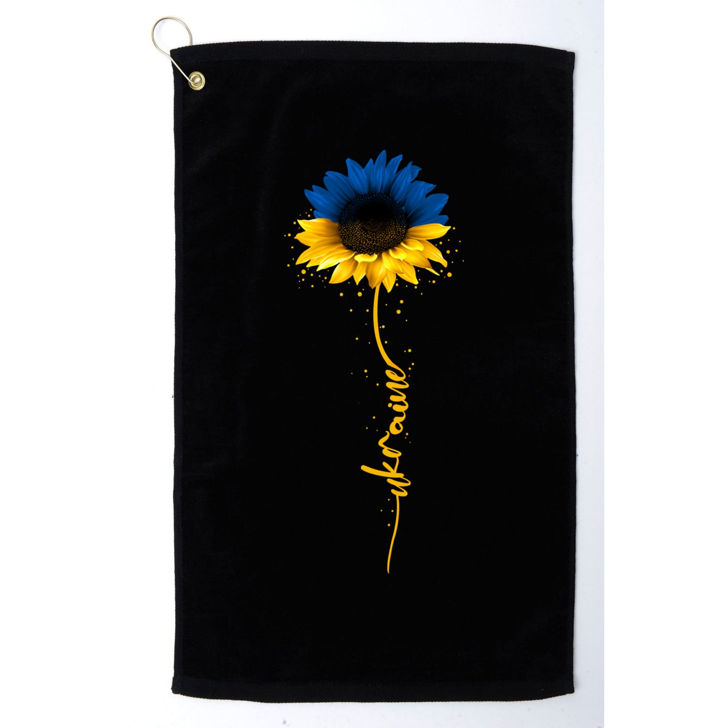 Sunflower Ukrainian Flag Tee I Stand With Ukraine Peace Gift Golf Towel