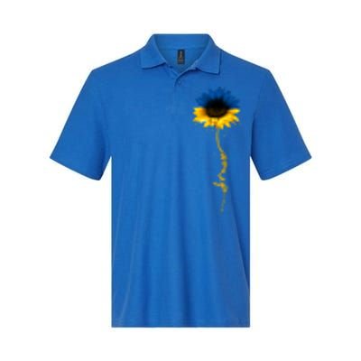 Sunflower Ukrainian Flag Tee I Stand With Ukraine Peace Gift Softstyle Adult Sport Polo