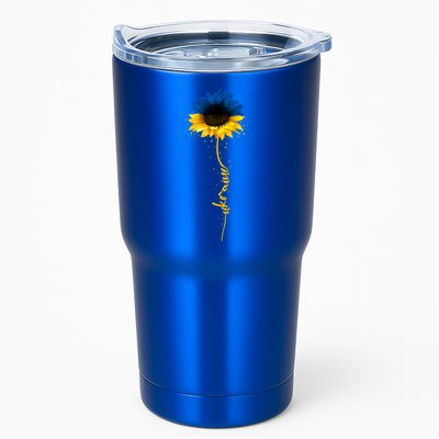 Sunflower Ukrainian Flag Tee I Stand With Ukraine Peace Gift Tumbler