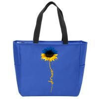 Sunflower Ukrainian Flag Tee I Stand With Ukraine Peace Gift Zip Tote Bag