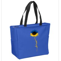 Sunflower Ukrainian Flag Tee I Stand With Ukraine Peace Gift Zip Tote Bag