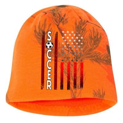 Soccer USA Flag Futbol Ball Sport Player Kati - Camo Knit Beanie