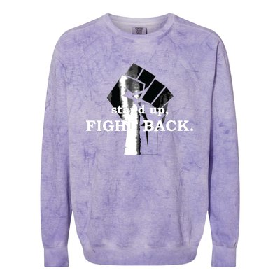 Stand Up, Fight Back | Activist, Civil Rights, Protest Colorblast Crewneck Sweatshirt