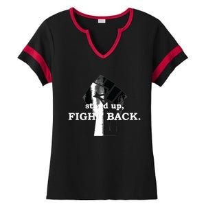 Stand Up, Fight Back | Activist, Civil Rights, Protest Ladies Halftime Notch Neck Tee