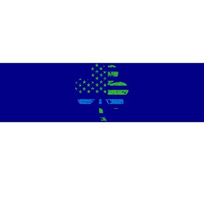 Shamrock Usa Flag Thin Blue Line Police St Patricks Day Gift Bumper Sticker