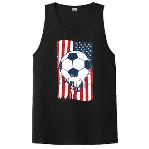 Soccer USA Flag, Soccer Ball Graphic Boys PosiCharge Competitor Tank