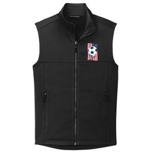 Soccer USA Flag, Soccer Ball Graphic Boys Collective Smooth Fleece Vest