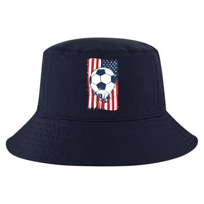 Soccer USA Flag, Soccer Ball Graphic Boys Cool Comfort Performance Bucket Hat