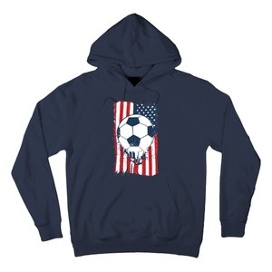 Soccer USA Flag, Soccer Ball Graphic Boys Hoodie