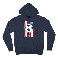 Soccer USA Flag, Soccer Ball Graphic Boys Hoodie