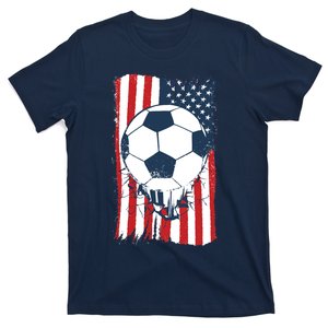 Soccer USA Flag, Soccer Ball Graphic Boys T-Shirt