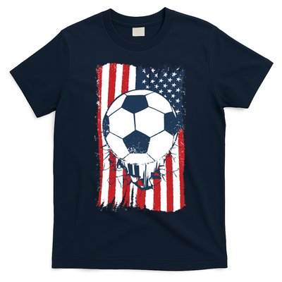 Soccer USA Flag, Soccer Ball Graphic Boys T-Shirt