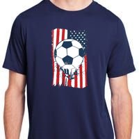 Soccer USA Flag, Soccer Ball Graphic Boys Adult ChromaSoft Performance T-Shirt