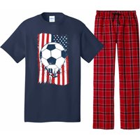 Soccer USA Flag, Soccer Ball Graphic Boys Pajama Set