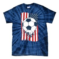 Soccer USA Flag, Soccer Ball Graphic Boys Tie-Dye T-Shirt