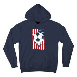 Soccer USA Flag, Soccer Ball Graphic Boys Tall Hoodie