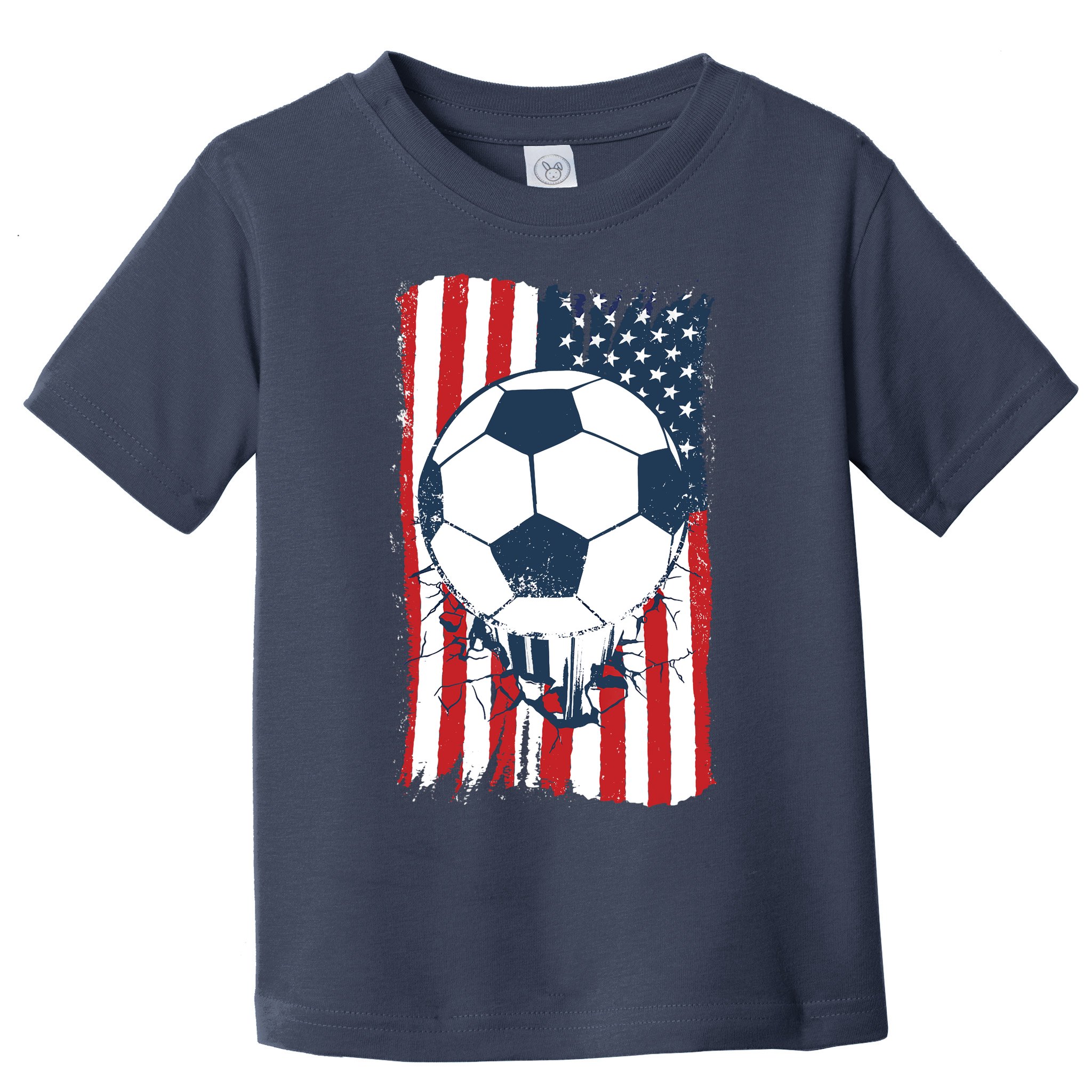 Soccer USA Flag, Soccer Ball Graphic Boys Toddler T-Shirt