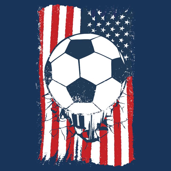 Soccer USA Flag, Soccer Ball Graphic Boys Toddler T-Shirt