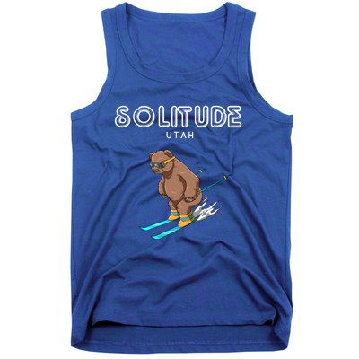 Solitude Utah Funny Ski Grizzly Bear Cool Gift Tank Top