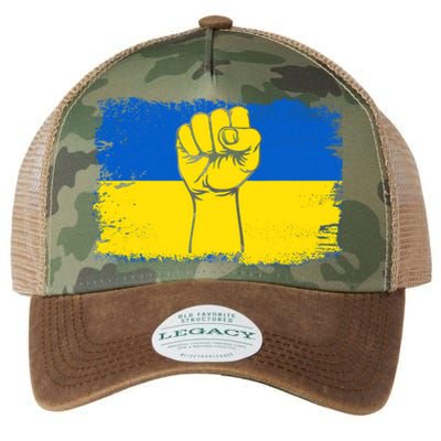 Support Ukraine Flag I Stand With Ukraine Gift Legacy Tie Dye Trucker Hat