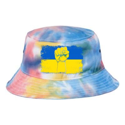 Support Ukraine Flag I Stand With Ukraine Gift Tie Dye Newport Bucket Hat