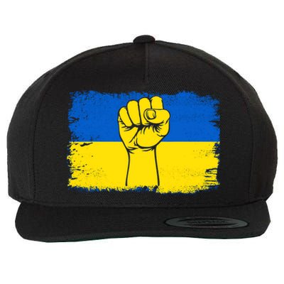 Support Ukraine Flag I Stand With Ukraine Gift Wool Snapback Cap