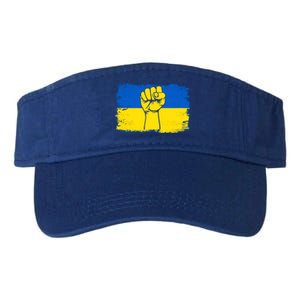 Support Ukraine Flag I Stand With Ukraine Gift Valucap Bio-Washed Visor