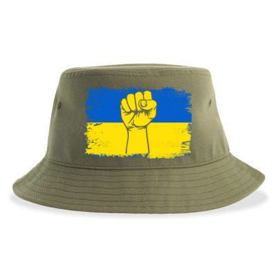 Support Ukraine Flag I Stand With Ukraine Gift Sustainable Bucket Hat