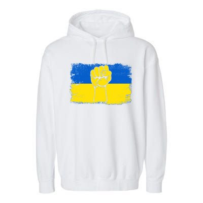 Support Ukraine Flag I Stand With Ukraine Gift Garment-Dyed Fleece Hoodie