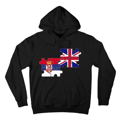 Serbia Uk Flag British Serbian Hoodie