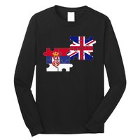 Serbia Uk Flag British Serbian Long Sleeve Shirt