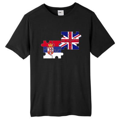 Serbia Uk Flag British Serbian Tall Fusion ChromaSoft Performance T-Shirt