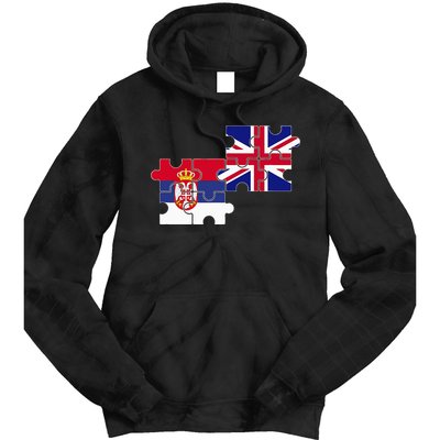 Serbia Uk Flag British Serbian Tie Dye Hoodie