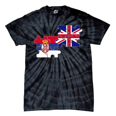 Serbia Uk Flag British Serbian Tie-Dye T-Shirt