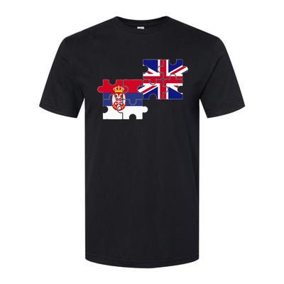 Serbia Uk Flag British Serbian Softstyle CVC T-Shirt