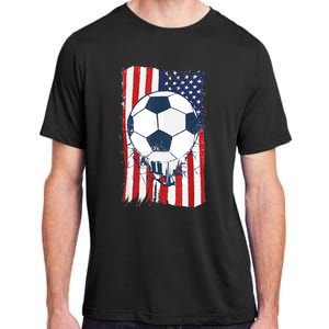 Soccer USA Flag , Soccer Ball Graphic Boys  Adult ChromaSoft Performance T-Shirt