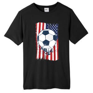 Soccer USA Flag , Soccer Ball Graphic Boys  Tall Fusion ChromaSoft Performance T-Shirt