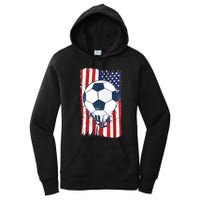 Soccer USA Flag , Soccer Ball Graphic Boys  Women's Pullover Hoodie