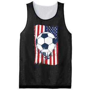 Soccer USA Flag , Soccer Ball Graphic Boys  Mesh Reversible Basketball Jersey Tank