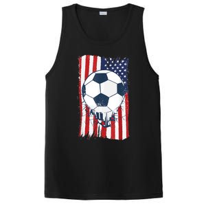 Soccer USA Flag , Soccer Ball Graphic Boys  PosiCharge Competitor Tank